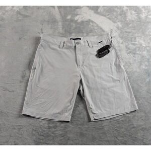 Travis Mathew Carlsbad Shorts Mens 34 Gray Chino Golf 9" Inseam Performance
